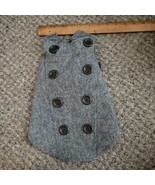 Dog Grey Sweater Dress With Big Black Button  Size Small Classy Sassy - £5.29 GBP