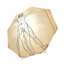 Leonardo Da Vinci The Vitruvian Man Foldable Umbrella 8 ribs - £18.98 GBP