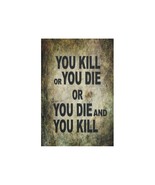 Quote You Die You Kill Linen Wall Tapestries 40&quot; x 60&quot; - £21.54 GBP