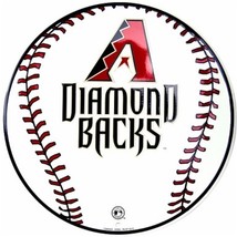 Arizona Diamondbacks Embossed Metal 12&quot; Baseball Circle Sign - $9.95