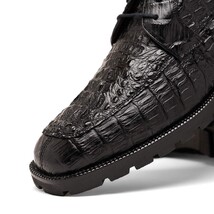 Marco Di Milano Genuine Caiman Crocodile Chukka Boot Martinelli Black image 3