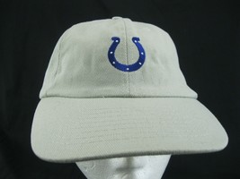 Indianapolis Colts NFL  Khaki Beige YOUTH Hook &amp; Loop Adjustable Hat Cap - £5.34 GBP