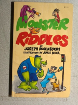 MONSTER RIDDLES by Joseph Rosenbloom (1980) Sterling humor paperback - £9.45 GBP