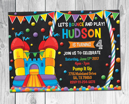 Bounce House Invitation / Jump birthday Party invitation - £6.31 GBP