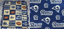 St Louis Rams Baby Blanket Fleece Pet Lap Navy Blue Gold 30"x 24" NFL Football - £34.54 GBP