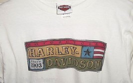 Harley Davidson T-Shirt Long Sleeve Woodstock New York Motorcycles Ladies Small - £11.95 GBP