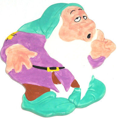 Disney Trivet Sleepy Dwarf Snow White Treasure Craft Pfaltzgraff Hot Plate New - $49.95