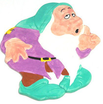 Disney Trivet Sleepy Dwarf Snow White Treasure Craft Pfaltzgraff Hot Pla... - $49.95