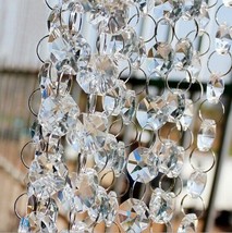 3PCS- 20&quot; Clear Acrylic Crystal Garland Strand Chain Hanging Diamond Bea... - £6.32 GBP