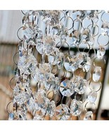 3PCS- 20" Clear Acrylic Crystal Garland Strand Chain Hanging Diamond Bead DIY - £6.31 GBP
