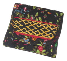 Vera Bradley Ming Wallet Black Japanese Asian Florals Change ID Holder Oriental - £14.82 GBP