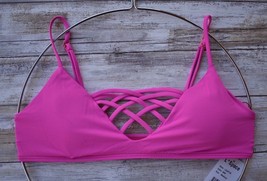 L*Space Jaime Bralette Crisscross Strappy Bikini Top Bright Fuchsia (L) Nwt $88 - £54.91 GBP