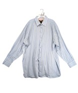 George Foreman Signature Collection Men&#39;s 4XL Tall Button Up Striped Dre... - $43.76 CAD