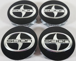 2011-2016 Scion tC Aluminum Wheel 2 7/16&quot; BLACK Button Center Caps SET/4... - $74.99