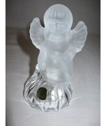 Bell  Angel Satin and Crystal Clear Glass 24 % Lead Crystal  - £7.95 GBP