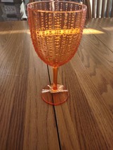 Orange Wine Glass Pier 1 Plastic - £10.15 GBP