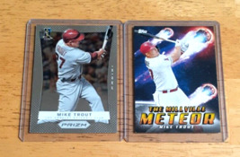 Mike Trout Angels LOT (2) 2012 PRIZM Players Choice Rookie/ The Millville Meteor - £18.59 GBP