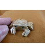 (Y-CRA-16) little tan red Crab SOAPSTONE stone figurine Pachygrapsus lov... - $163.26 MXN