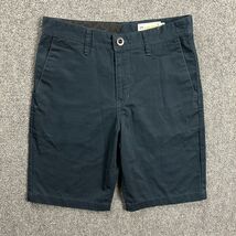 Volcom Shorts Mens 29 Blue Chino Bermuda Casual Polyester Blend - $23.71 CAD