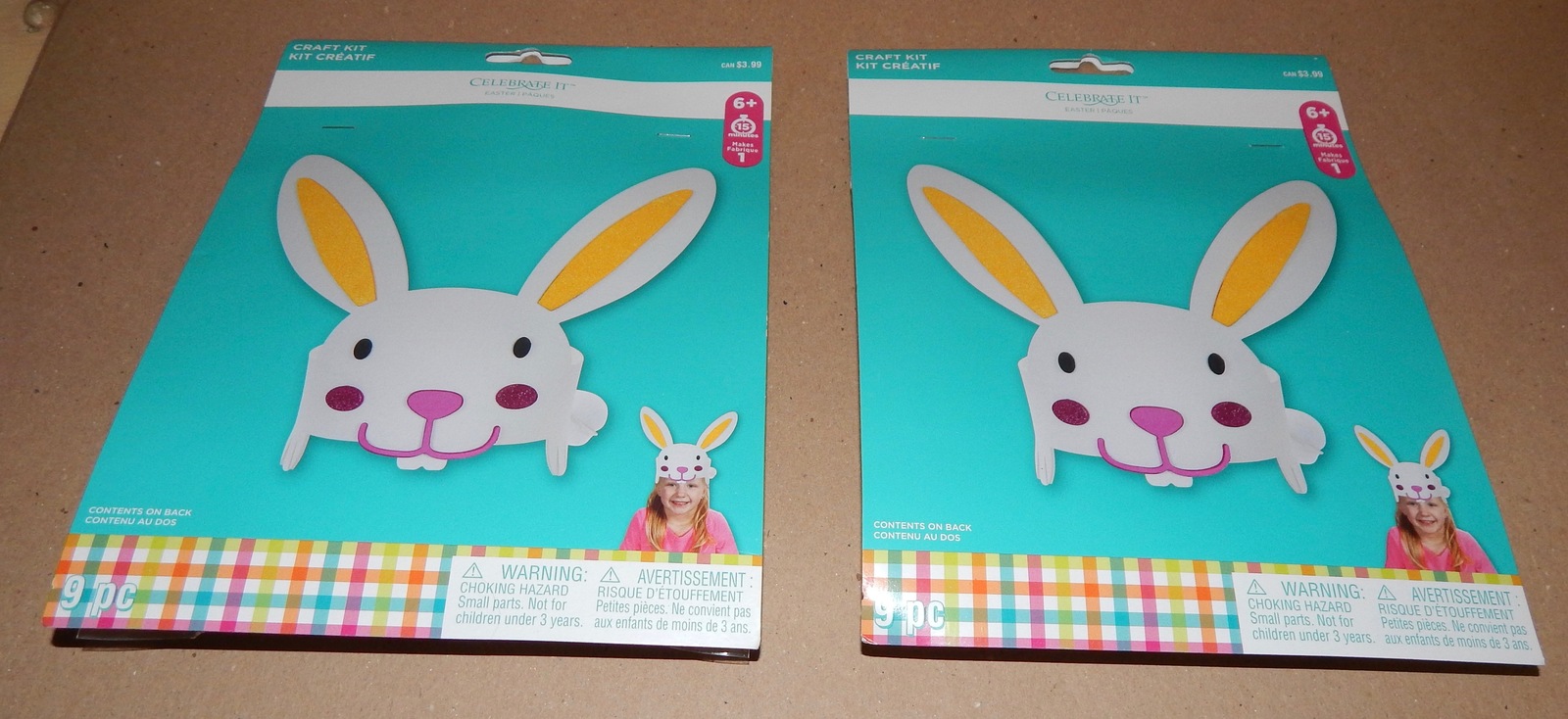 Easter Kids Craft Kits Celebrate It 2pks18pc Total Makes 2 Items Rabbit ... - $7.49