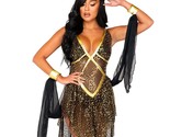 Goddess Costume Sequin Dress Draped Sleeves Asymmetrical High Low Black ... - $93.49