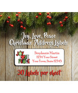 CHRISTMAS Address Labels, Family Personalized JOY PEACE LOVE Return Addr... - £1.48 GBP