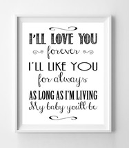 I'll Love You Forever 8x10 Wall Art Poster Print - $7.00