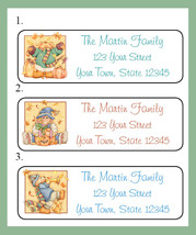 Autumn, Fall Teddy Bear And Scarecrow Return Address Labels - £1.48 GBP