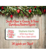 Personalized Santa Claus is Coming to Town CHRISTMAS Return Address Labels - £1.37 GBP+