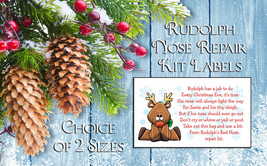 Rudolph Nose Repair Kit Christmas Labels For Goody Bags, Fun For Kids And Adults - £2.97 GBP