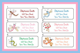 DRAGONFLY Designs Address Labels, Personalized Dragonflies Labels - £1.51 GBP