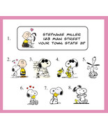 SNOOPY Personalized Return ADDRESS Labels - £1.51 GBP