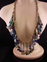 Vintage tribal necklace / HUGE fetish jewelry / chandelier statement necklace /  - £155.87 GBP