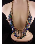 Vintage tribal necklace / HUGE fetish jewelry / chandelier statement nec... - £155.87 GBP