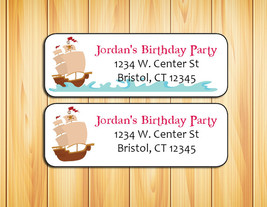 PIRATE SHIP Birthday PARTY Address Labels, Personalized Return Address Labels - £1.42 GBP+