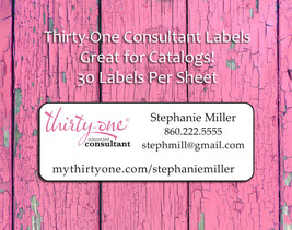 THIRTY-ONE Consultant CATALOG/Address Labels, 30 Personalized Return Address Lab - £1.50 GBP