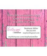 THIRTY-ONE Consultant CATALOG/Address LABELS, 30 Personalized Return Add... - £1.51 GBP