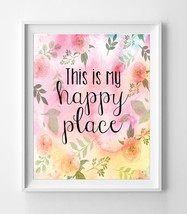 THIS IS MY HAPPY PLACE 8x10 Wall Art Decor PRINT - £5.54 GBP