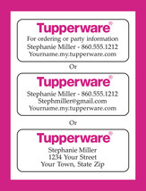 Tupperware Representative Catalog Or Address Labels, Home Parties - £1.51 GBP