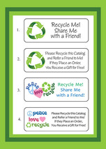 RECYCLE LABELS for Home Party Catalogs, Brochures, Avon, Scentsy, Mary K... - £1.49 GBP