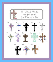 Religious CROSSES CROSS designs Return Personalized ADDRESS Labels - $1.89