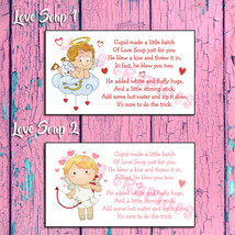 Labels For Cupid Love Soup - Label Your Valentine&#39;s Day Hot Chocolate Goody Bags - £2.35 GBP+