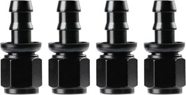 Ucreative 6An Straight Push Lock Hose Fitting End Black 4Pcs - $19.20