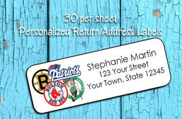 New England Sports Personalized Return Address Labels, Boston Teams Sox,... - £1.48 GBP