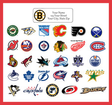 NHL Address Labels Hockey Return Address Labels, sports teams - £1.51 GBP