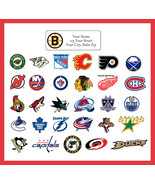 NHL Address Labels Hockey Return Address Labels, sports teams - $1.89