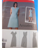 Simplicity Pattern 2404 Ladies Misses Amazing Fit Dress Szs 6 8 10 12 14... - £4.66 GBP