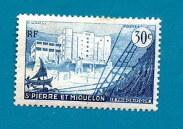 St. Pierre et Miquelon (mint postage stamp) 1955 Refrigeration Plant  #375 - $1.99