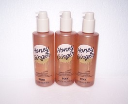 Victoria's Secret PINK Honey Ginger Rejuvenating Body Oil 8 oz each - Lot of 3 - £27.72 GBP