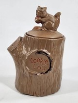 Vintage McCoy Cookie Log Jar with Squirrel Lid 11&quot; - £17.50 GBP